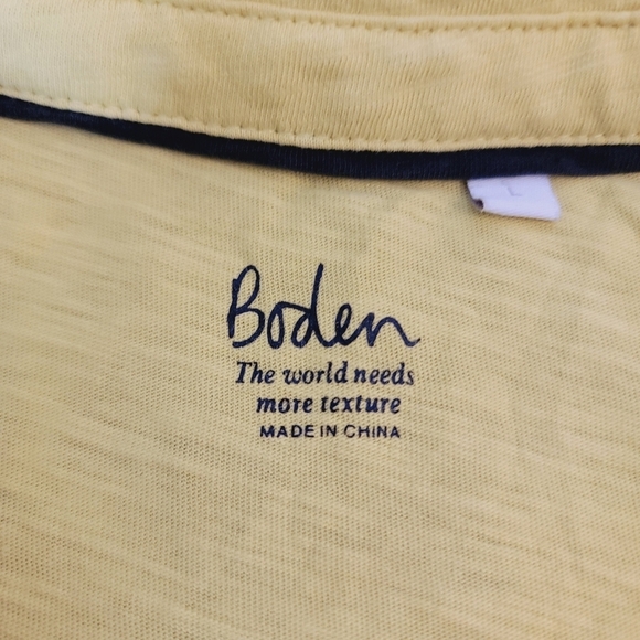 Boden The Cotton Collar Notch Tee L - Picture 2 of 8